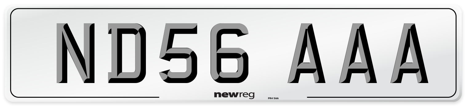 ND56 AAA Number Plate from New Reg